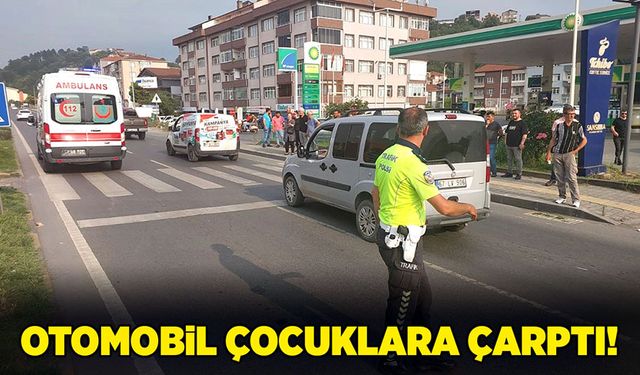 Otomobil yayalara çarptı!