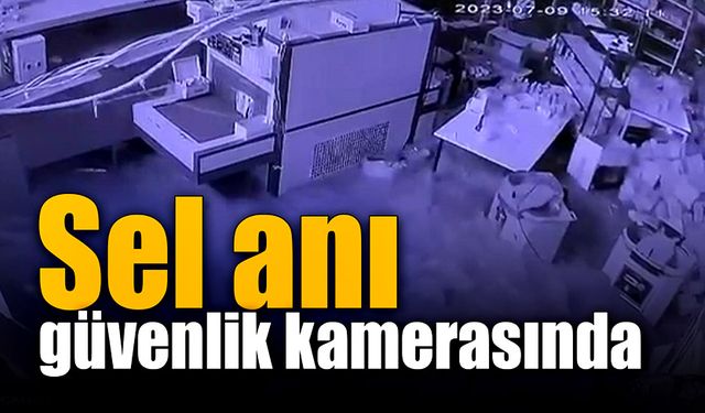 Sel anı güvenlik kameralarında!