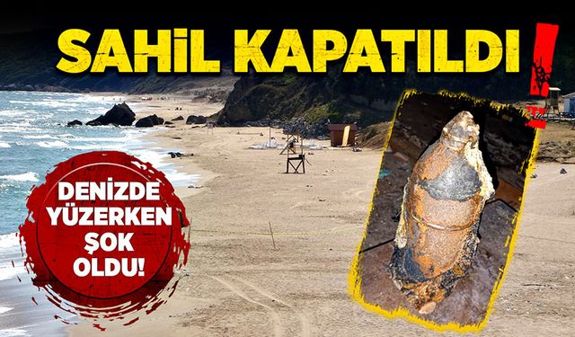 Sahil Kapatıldı! Denizde yüzerken şok oldu!