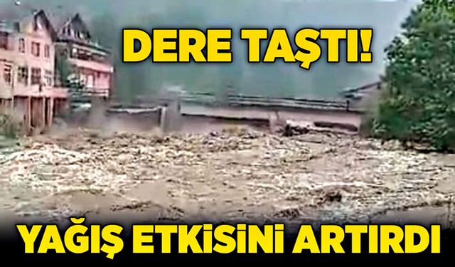 Yağış etkisini artırdı, dere taştı!