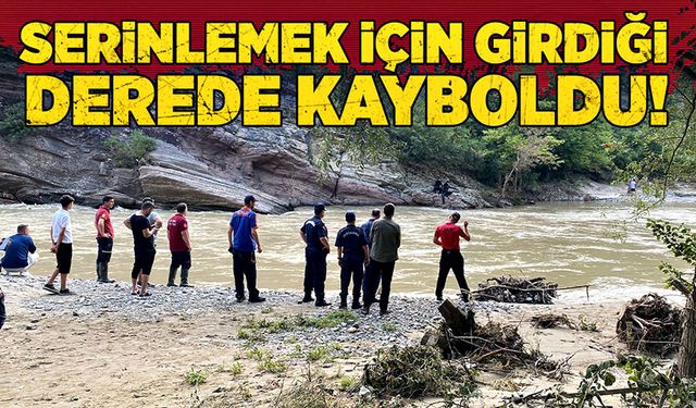 Serinlemek için girdiği derede kayboldu