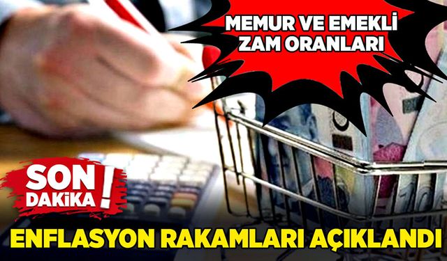 Enflasyon rakamları açıklandı. Emekli ve Memur zam oranları...