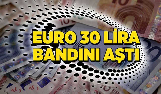 Euro 30 lira bandını aştı