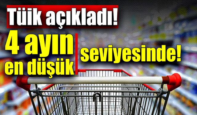 TÜİK açıkladı! 4 ayın en düşük seviyesinde!