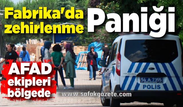 Fabrika'da zehirlenme paniği; 15 işçi hastaneye kaldırıldı