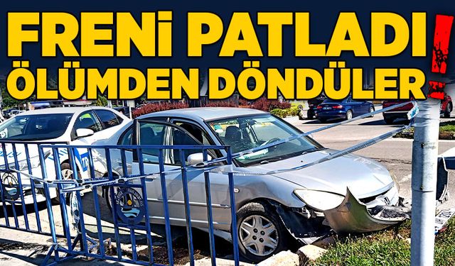 Freni patladı! Ölümden döndüler!