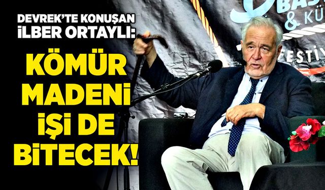 İlber Ortaylı: Kömür madeni işi de bitecek