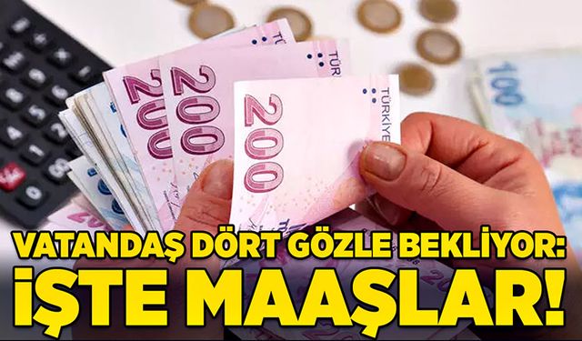 Vatandaş dört gözle bekliyor: İşte maaşlar!