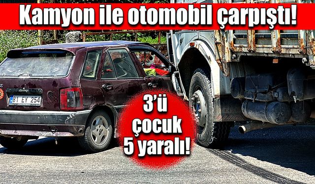 Düzce’de trafik kazası! 3’ü çocuk, 5 yaralı!