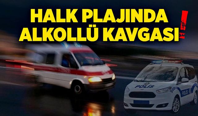 Halk plajında alkollü kavgası!