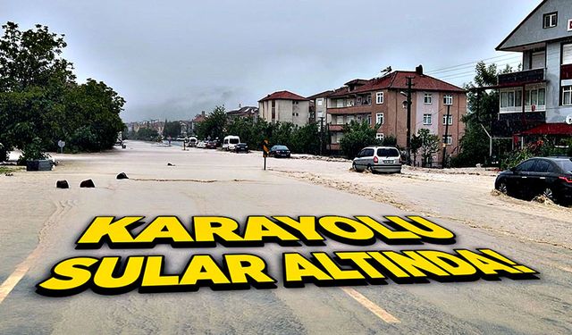 Karayolu sular altında!