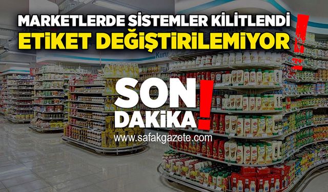 Marketlerde sistemler kilitlendi etiket değiştirilemiyor!