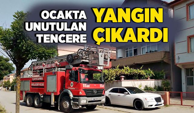 Ocaktaki tencere yangın çıkardı!