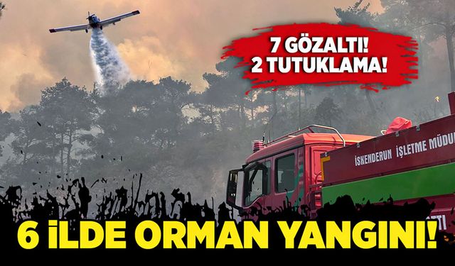 6 ilde orman yangını! 7 kişi gözaltına alındı!