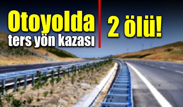 Otoyolda kural hatası kazayı getirdi! 2 ölü