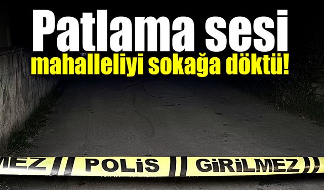 Mahalleli büyük bir patlama sesiyle sokağa akın etti!