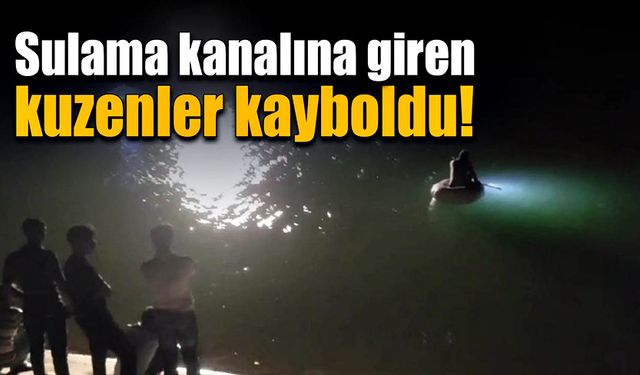 Sulama kanalına giren kuzenlerden haber alınamıyor!