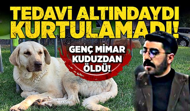 Tedavi altındaydı: Kurtulamadı! Genç mimar kuduzdan öldü!