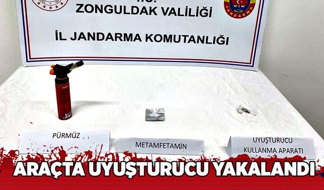 Araçta uyuşturucu yakalandı