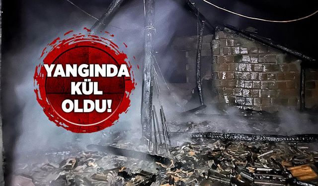 Yangında kül oldu!