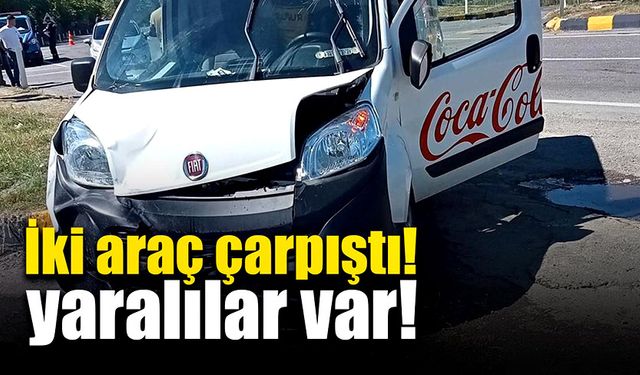 İki araç çarpıştı: Yaralılar var!