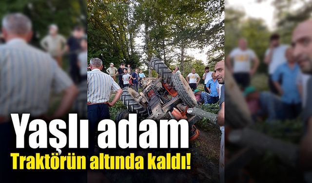 Takla atan traktörün altında kaldı!