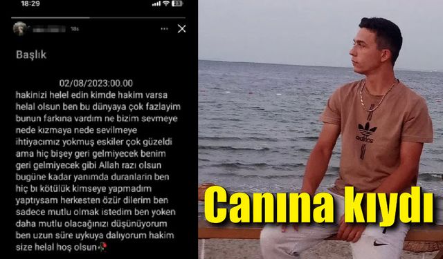 Veda mesajı paylaşan çocuk canına kıydı