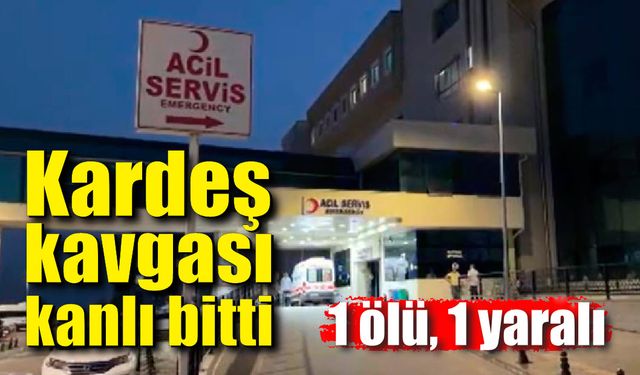 Kardeş kavgası kanlı bitti: 1 ölü, 1 yaralı