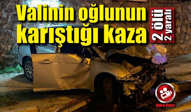 Valinin oğlu kaza yaptı; Kazanın güvenlik kamerası görüntüleri ortaya çıktı