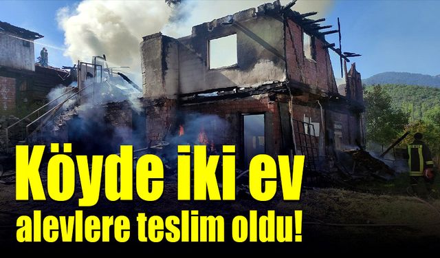 Yangında 2 ev kullanılamaz hale geldi!