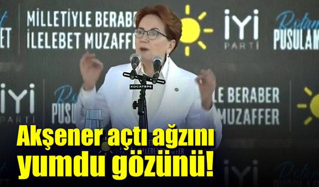 Akşener açtı ağzını yumdu gözünü