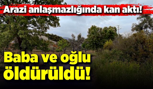 Arazi anlaşmazlığında baba ve oğlu öldürüldü!