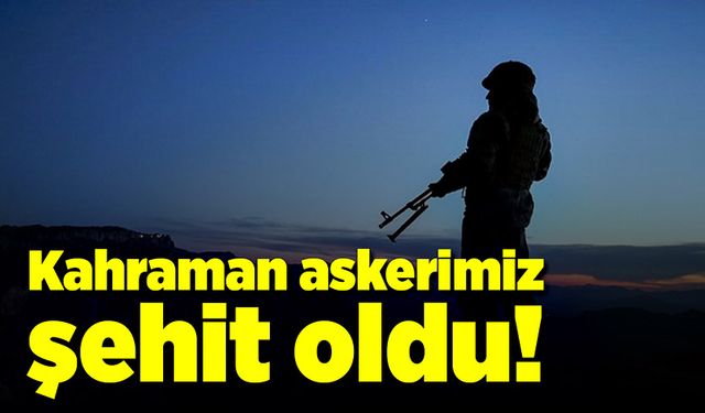 Bir kahraman askerimiz şehit oldu!