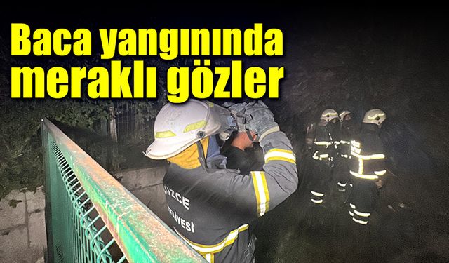 Baca yangınında, vatandaşın meraklı gözleri