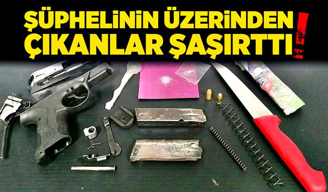 Şüphelinin üzerinden çıkanlar şaşırttı