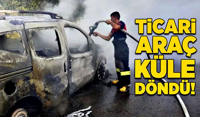 Ticari araç küle döndü!