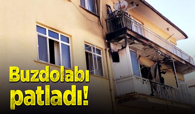 Balkondaki buzdolabı bomba gibi patladı!