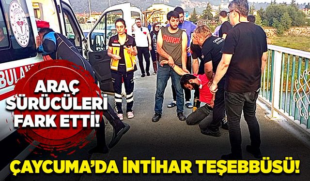 Çaycuma’da intihar teşebbüsü! Araç sürücüleri fark etti!