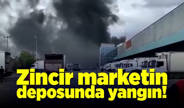 Migros zincir marketinin deposunda yangın!