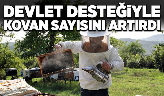 Bal üreticisi genç, devlet desteğiyle kovan sayısını artırdı