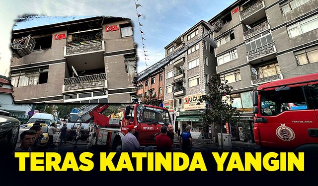 Teras katında yangın