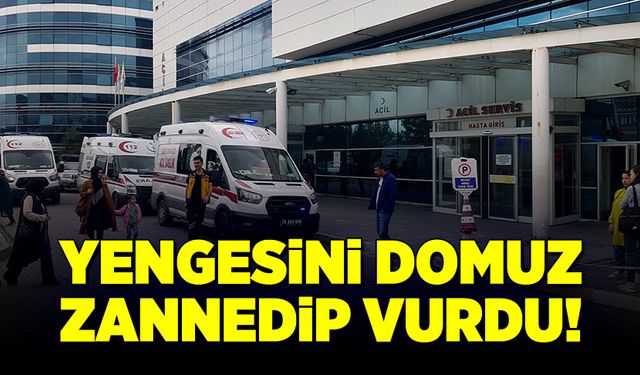 Bahçede olan yengesini, domuz zannedip vurdu!