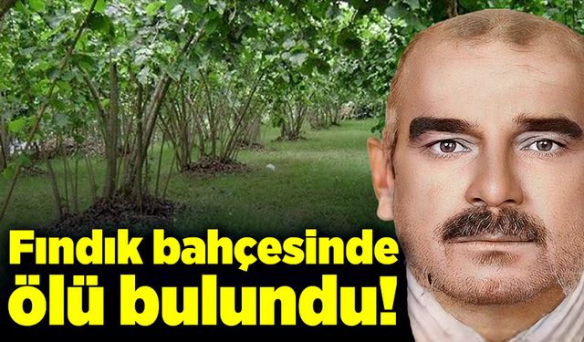 Eve dönmeyen şahıs, fındık bahçesinde ölü bulundu!