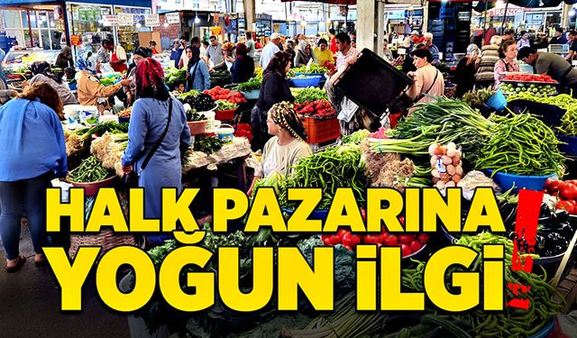 Halk pazarına yoğun ilgi