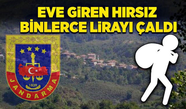 Eve giren hırsız  binlerce lirayı çaldı!