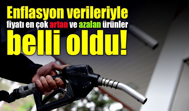 Enflasyon verileriyle fiyatı en çok artan ve azalan ürünler belli oldu!