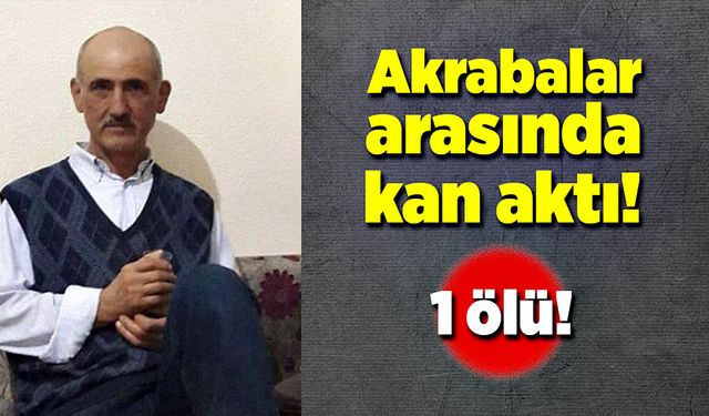 Akrabalar arası kavgada kan aktı! 1 ölü!