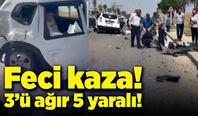 Feci kaza! 3’ü ağır, 5 yaralı!