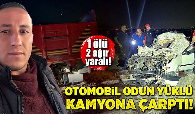 Otomobil odun yüklü kamyona çarptı! 1 ölü, 2 ağır yaralı