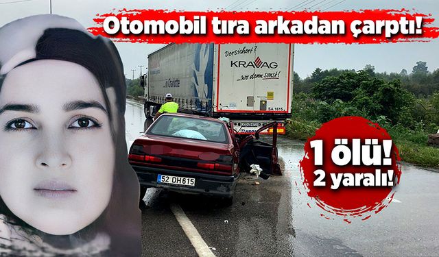 Samsun'da trafik kazası: 1 ölü, 2 yaralı